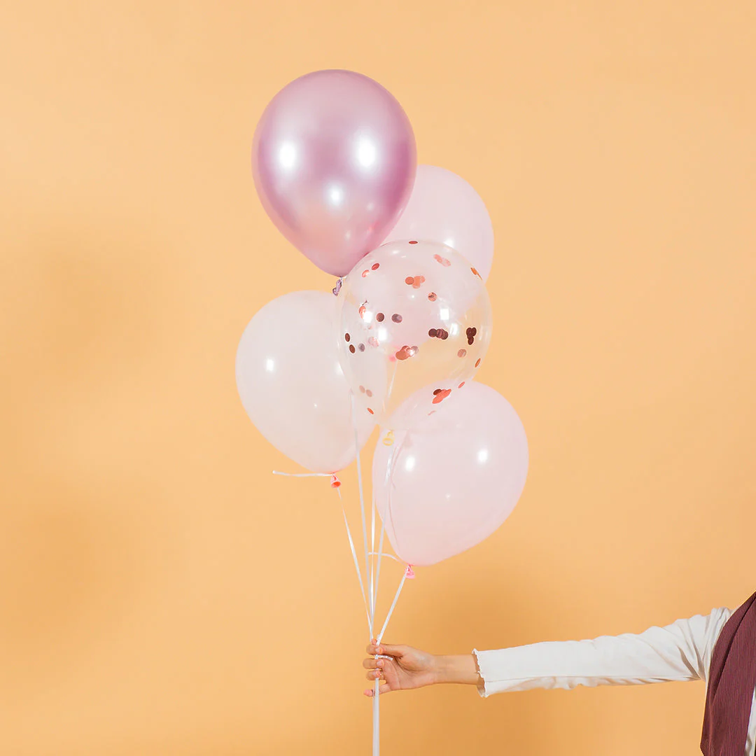 Pretty Pink Helium Birthday Balloon Bouquet - Image 9
