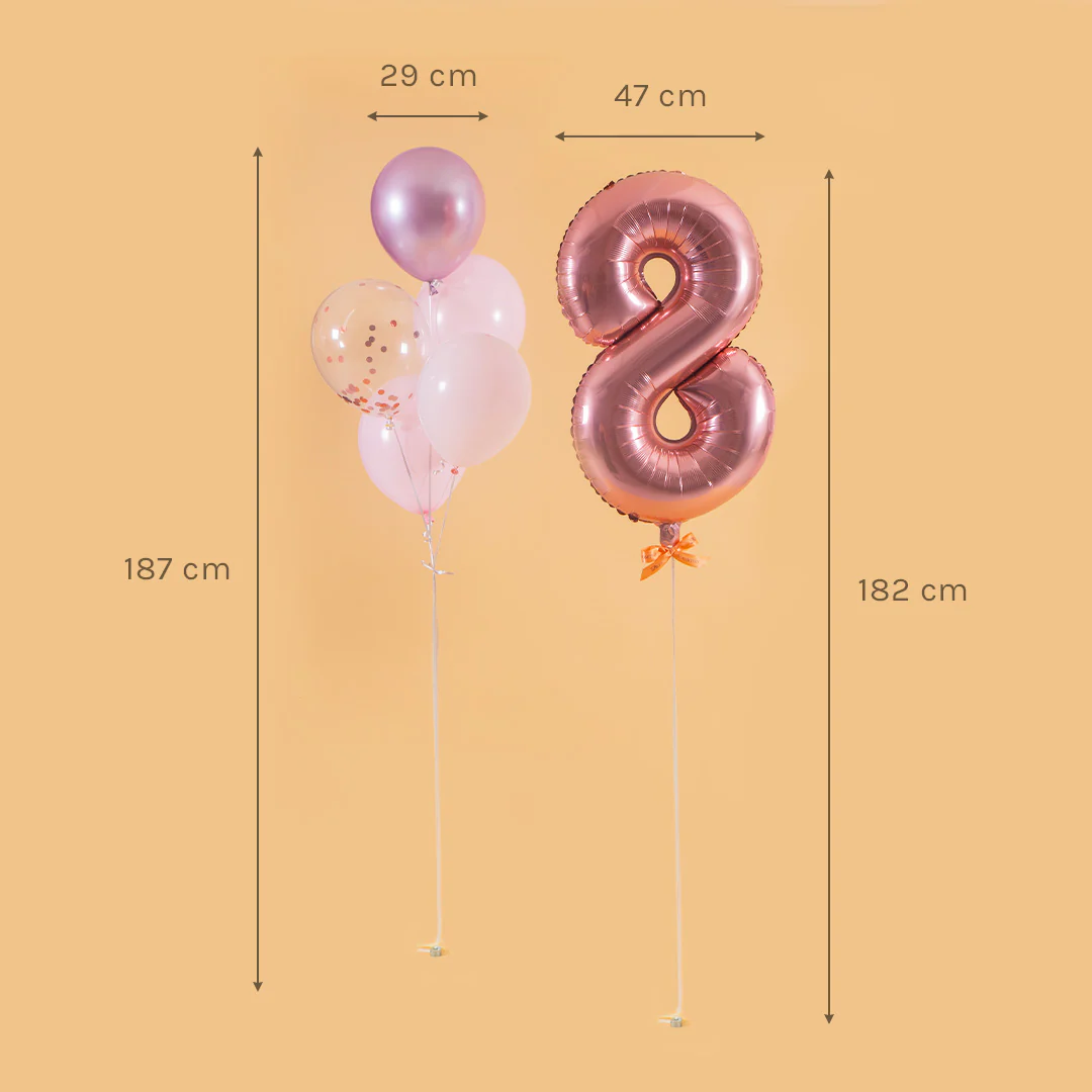 Pretty Pink Helium Foil Birthday Number Balloon - Image 11