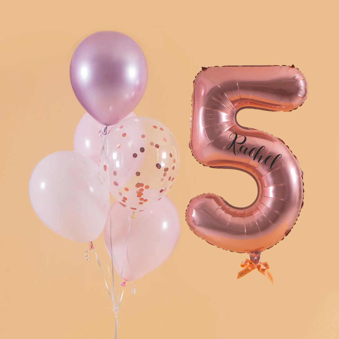 Pretty Pink Helium Foil Birthday Number Balloon - Image 7