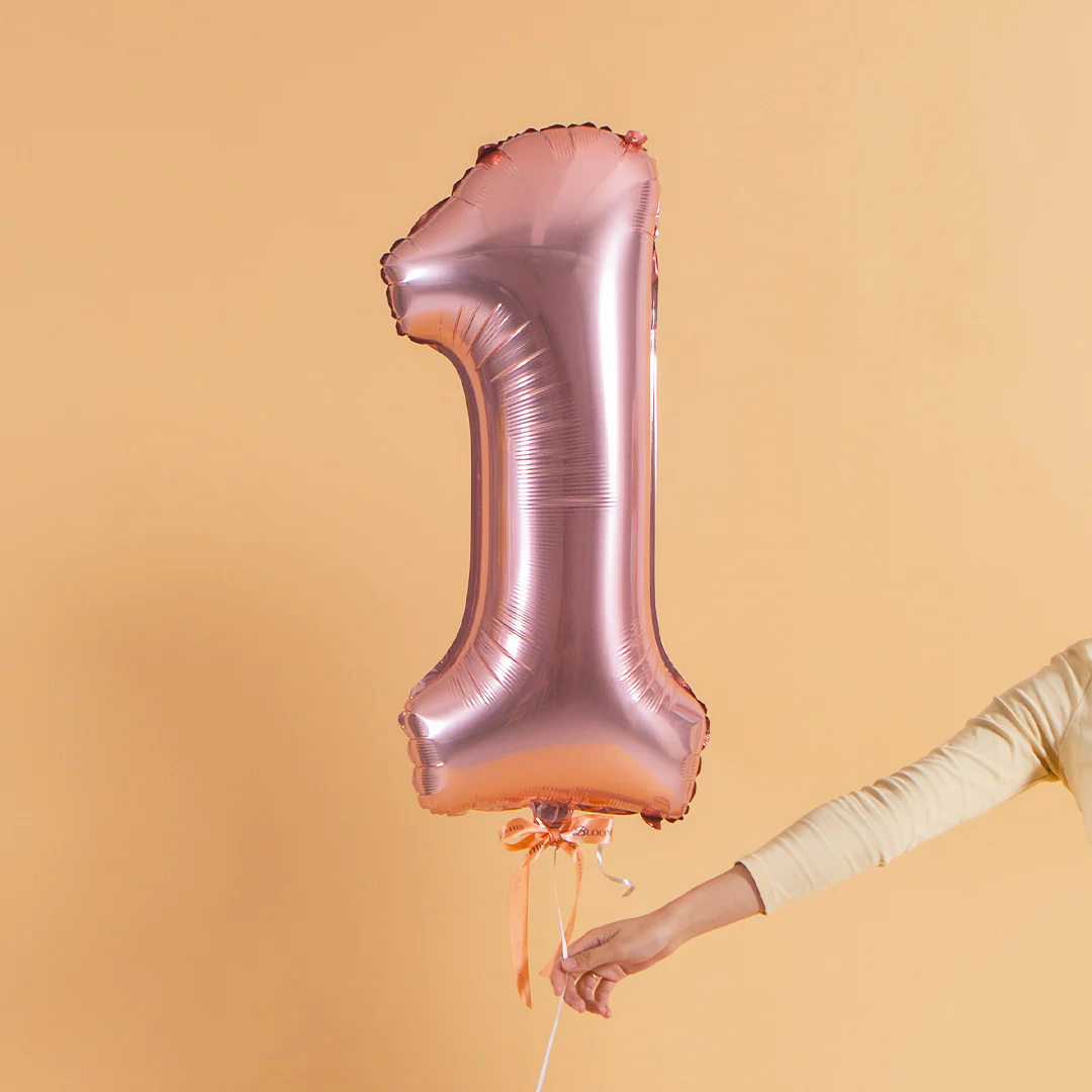 Pretty Pink Helium Foil Birthday Number Balloon - Image 9