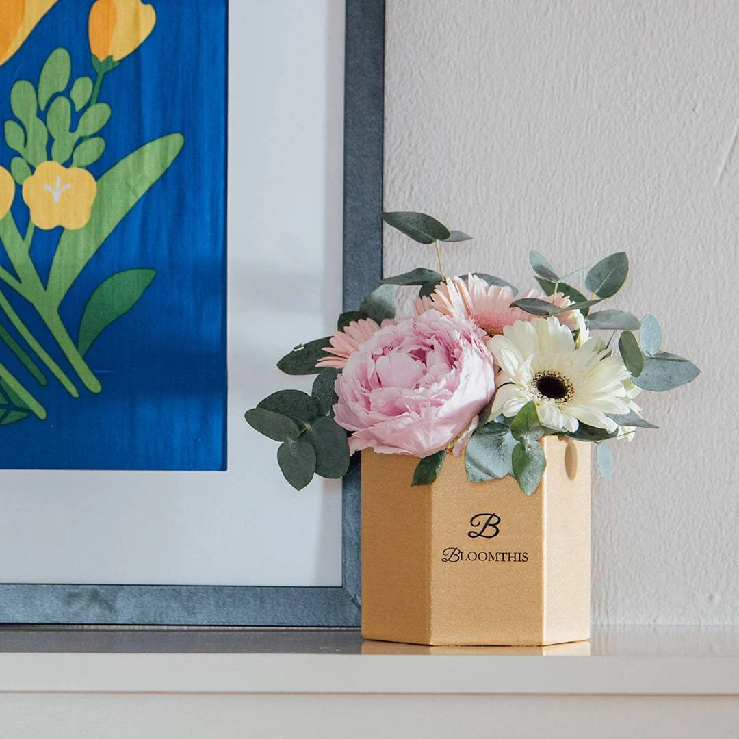 Priscilla Gerbera & Peony Flower Box - Image 2
