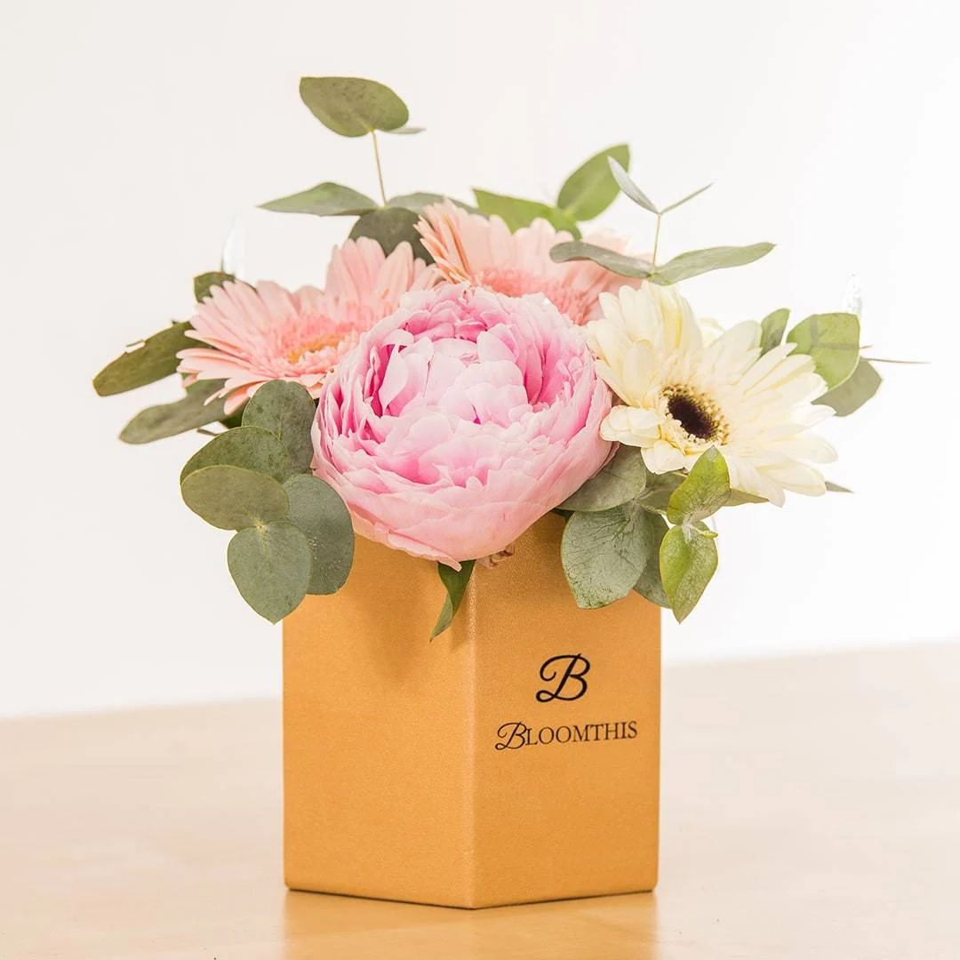 Priscilla Gerbera & Peony Flower Box - Image 4
