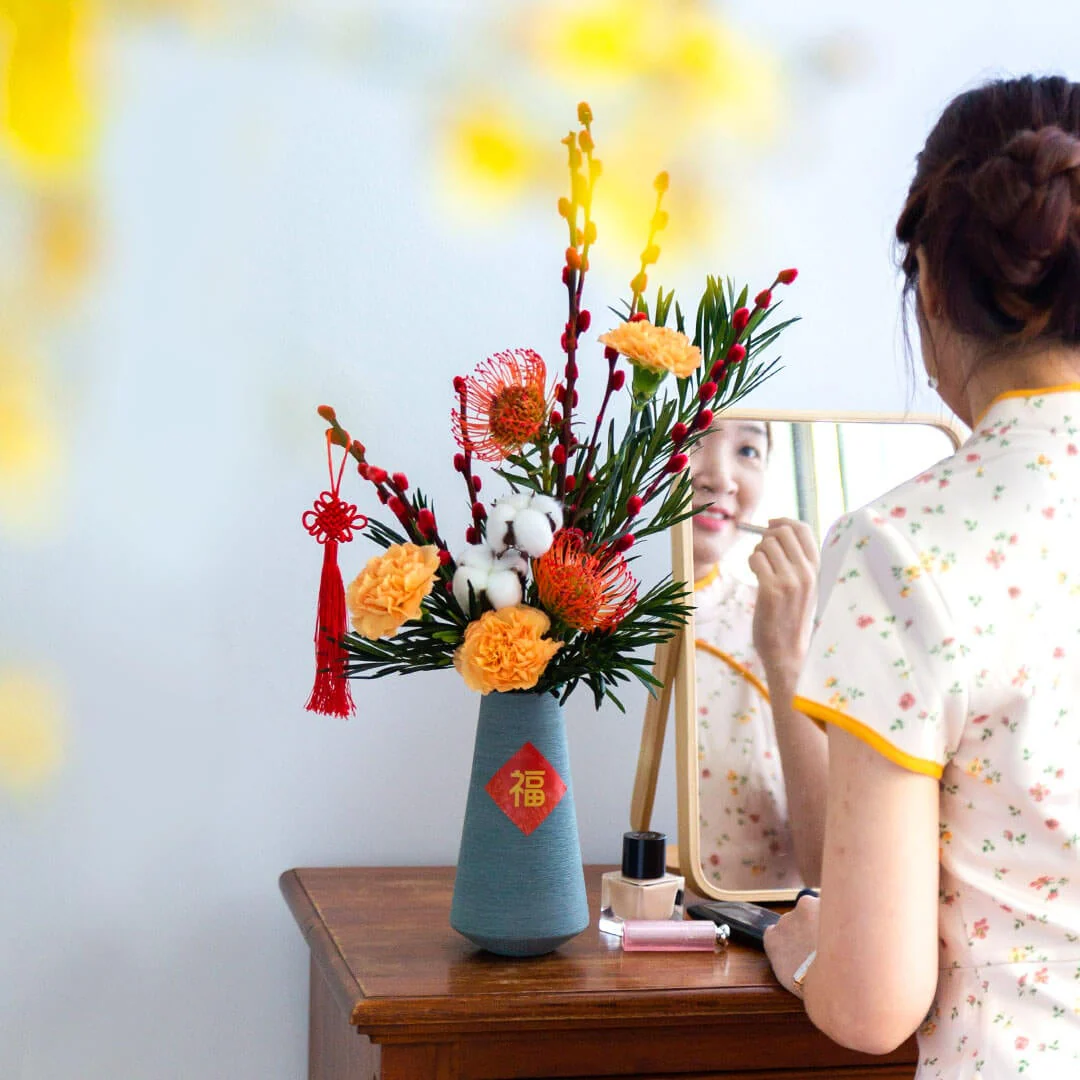 Prosperity Chinese New Year Flowers in Vase - Image 3