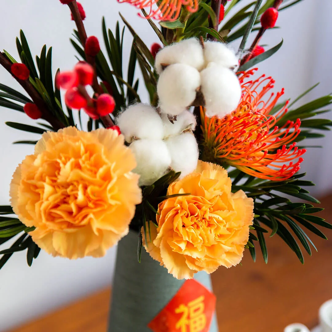 Prosperity Chinese New Year Flowers in Vase - Image 4