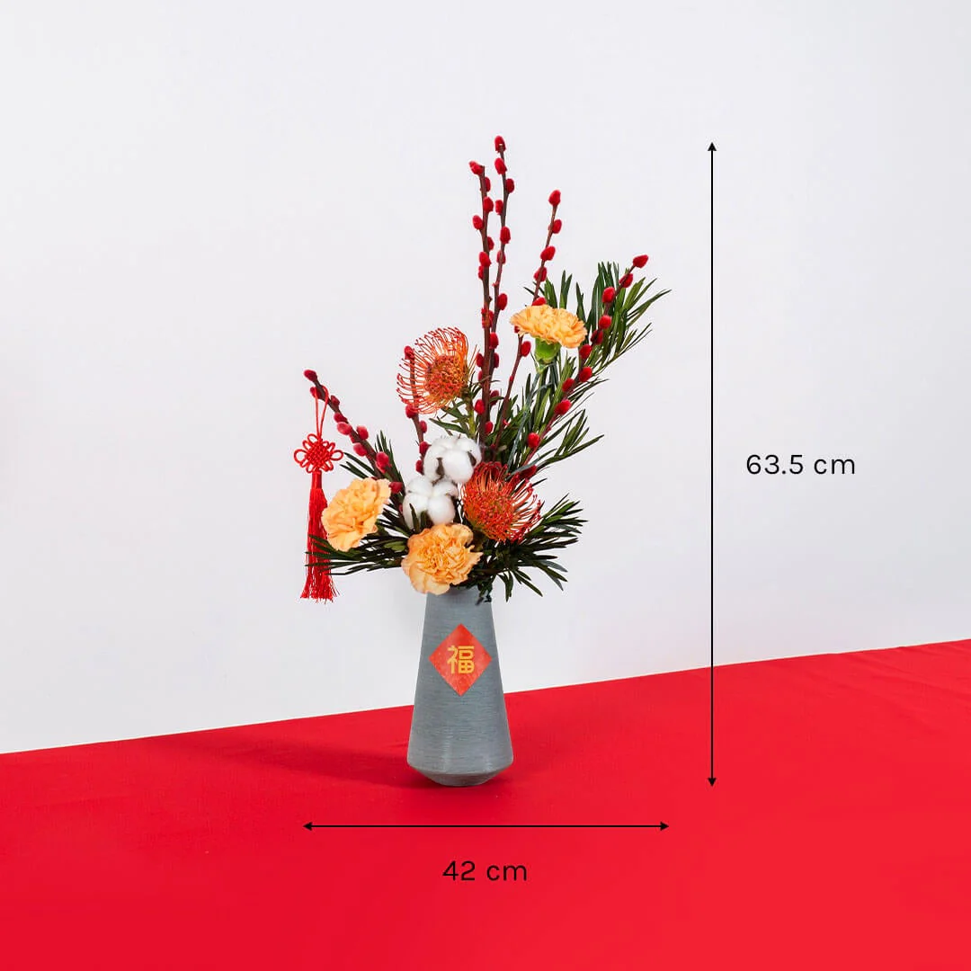 Prosperity Chinese New Year Flowers in Vase - Image 6