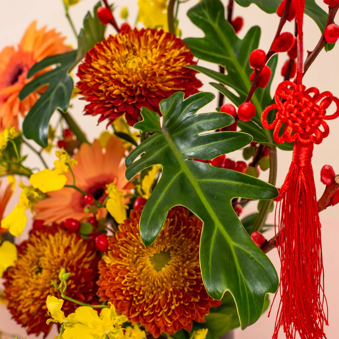 Prosperity Dancing Lady Chinese New Year Flower Pot - Image 3