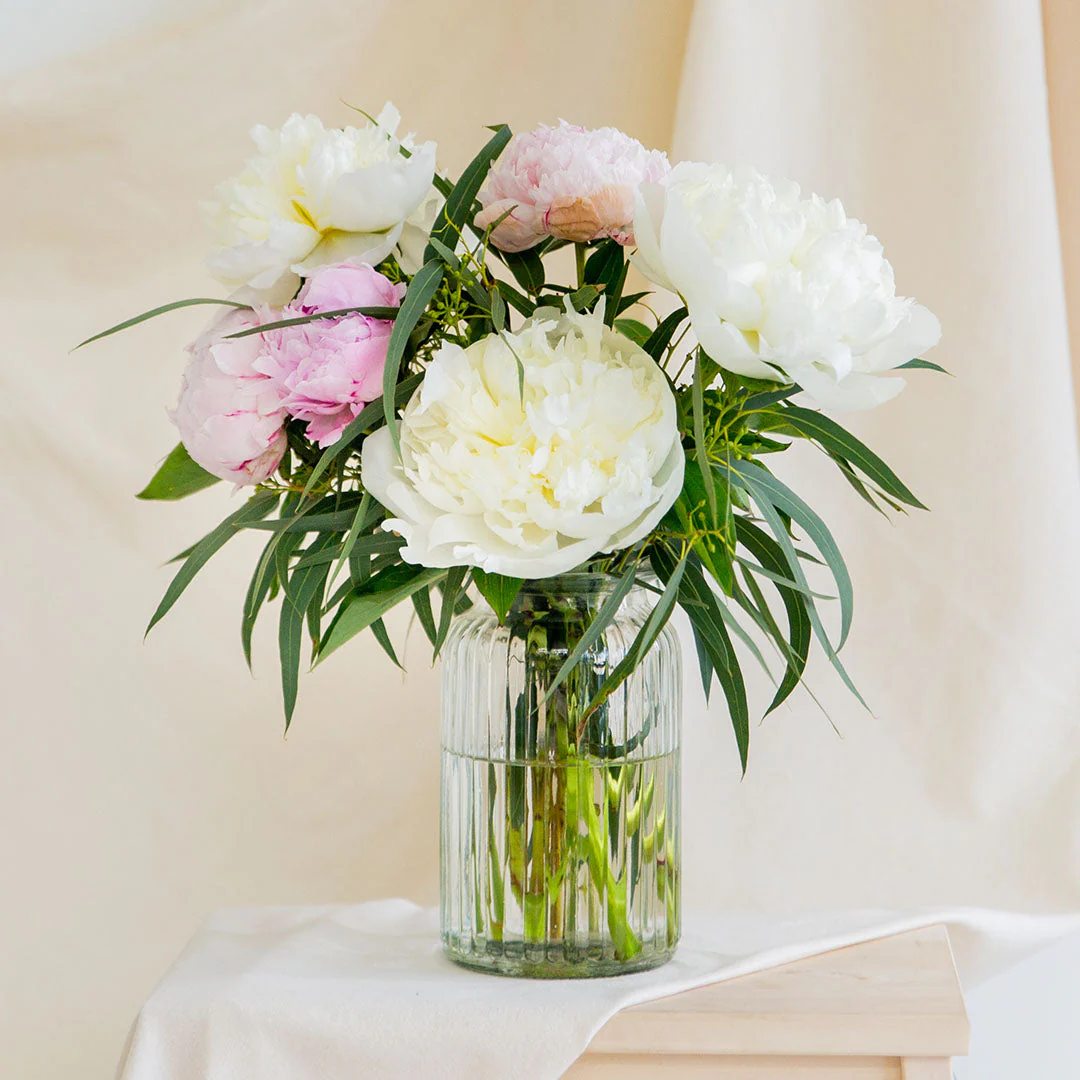 Prudence Pink & White Peony Vase - Image 2