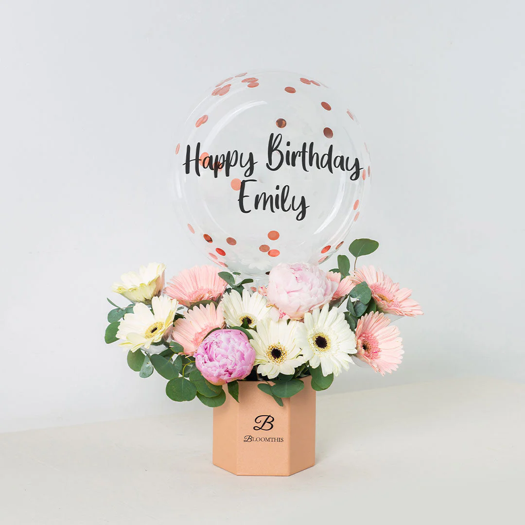 Prunella Peony Balloon Flower Box - Image 2
