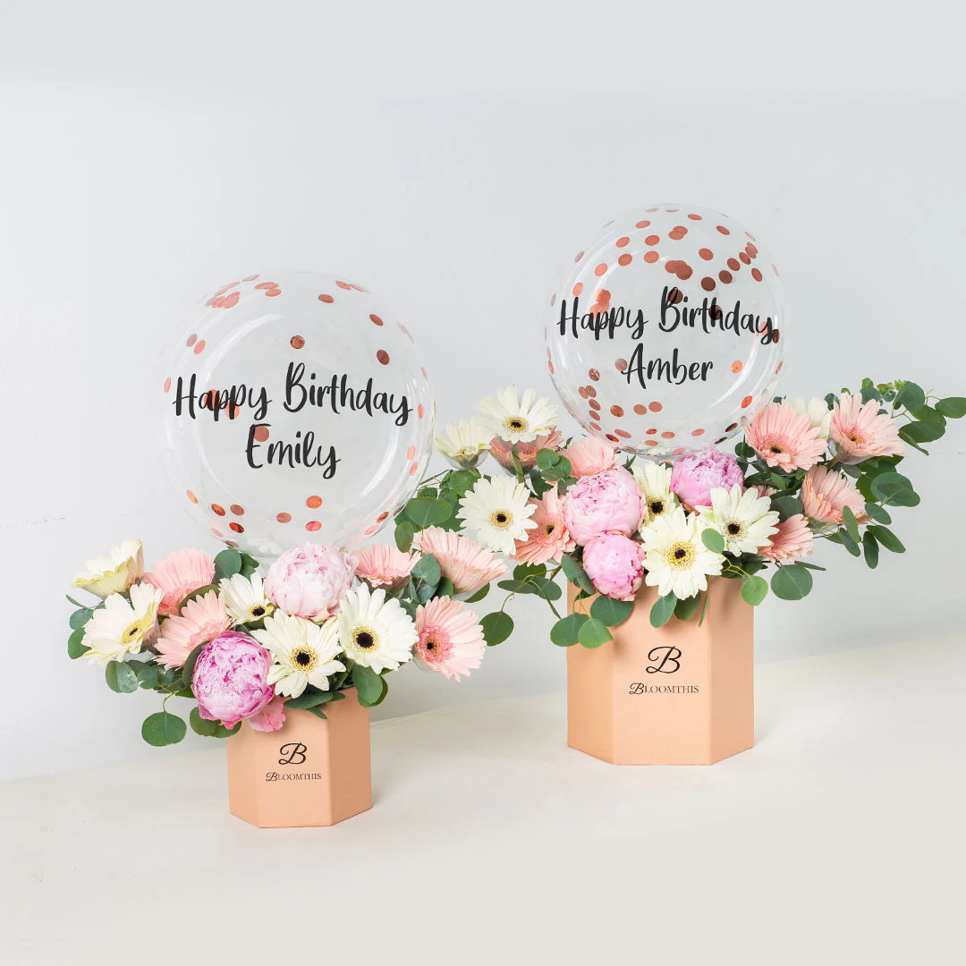 Prunella Peony Balloon Flower Box - Image 3