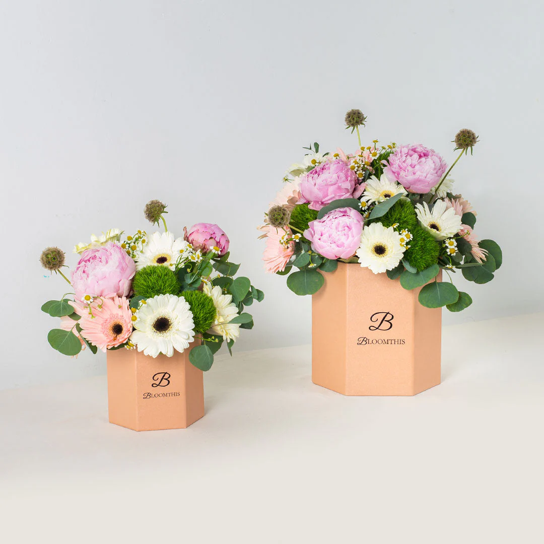 Prunella Pink Peony Flower Box - Image 3