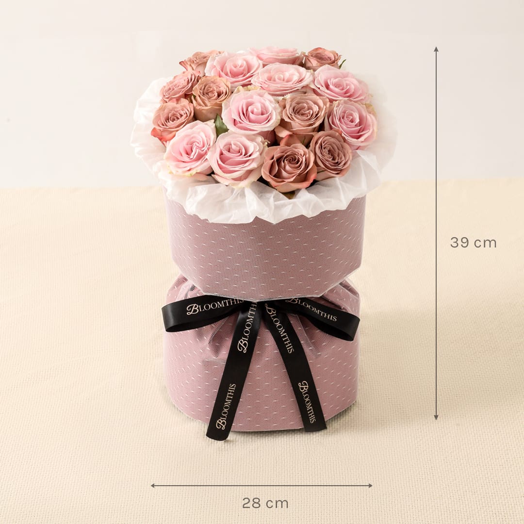 Rachel Cappuccino Rose Bouquet - Image 5