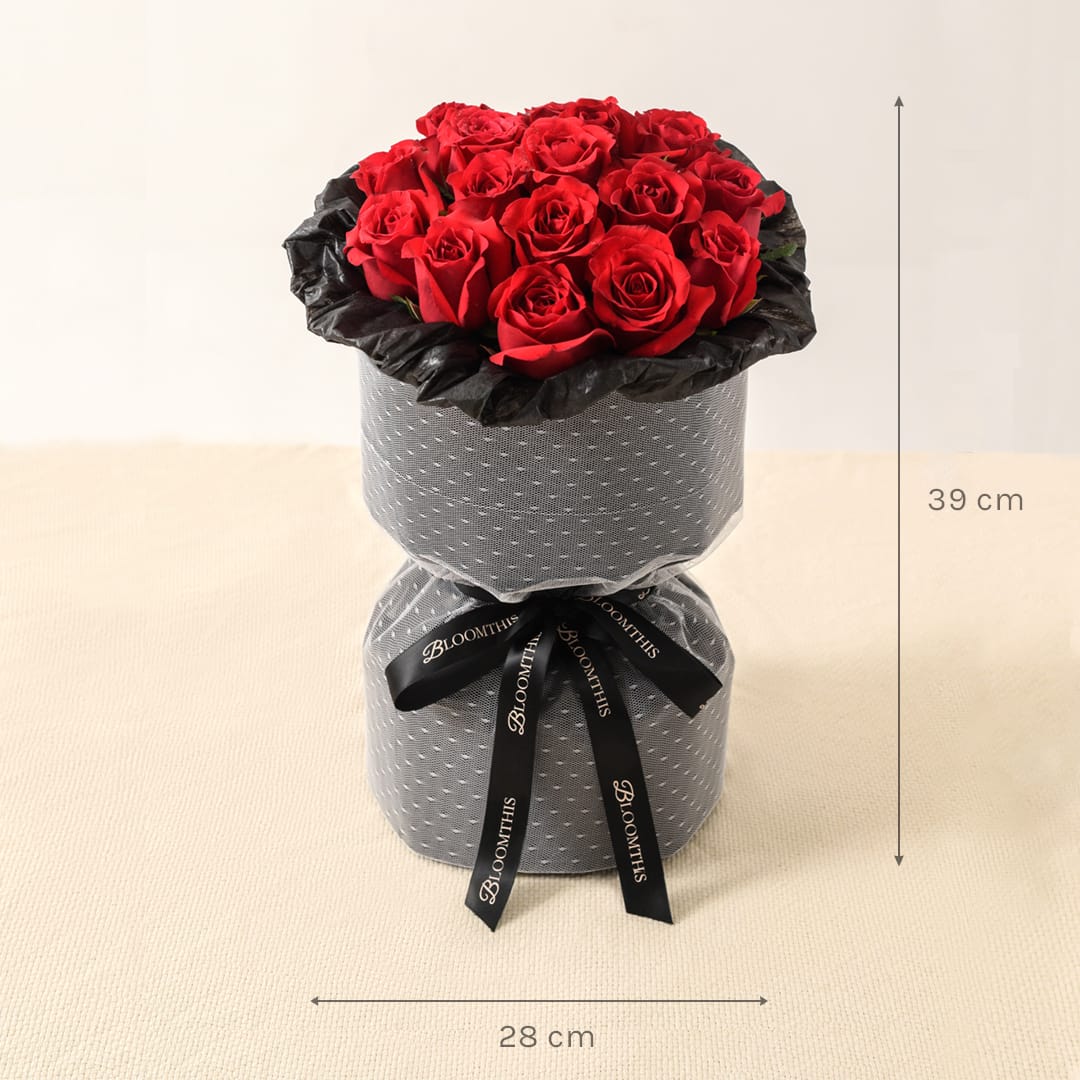 Rachel Red Rose Bouquet - Image 5