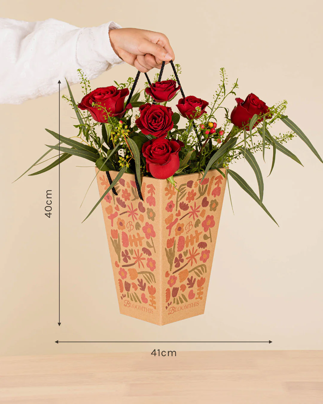 Rosalie Red Rose Mini Bloombag & re:bloom Vase - Image 7