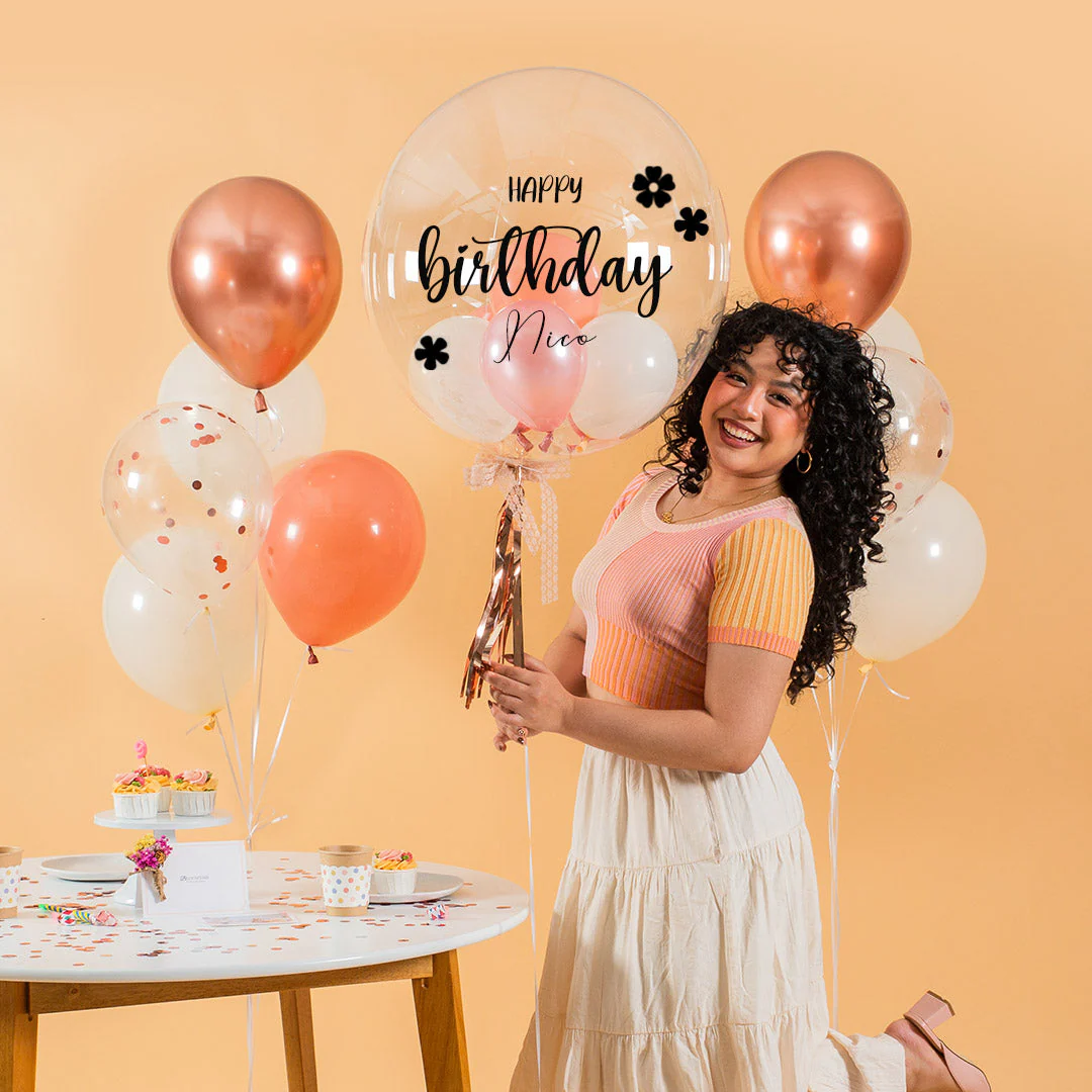 Rose Gold Helium Birthday Balloon Set - Image 5