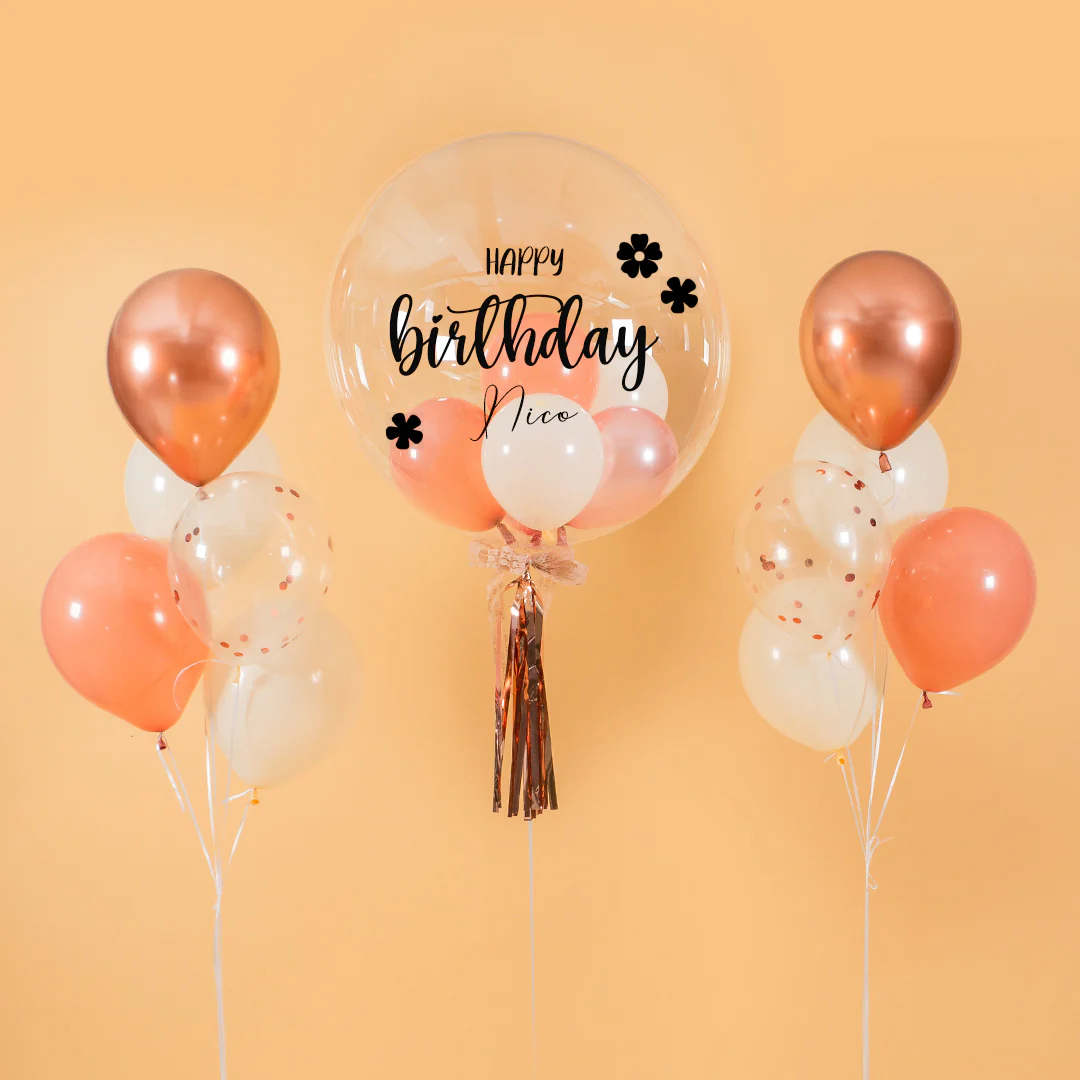 Rose Gold Helium Birthday Balloon Set - Image 6