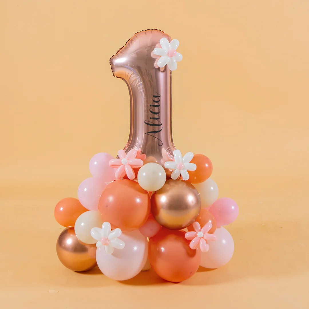 Rose Gold Marquee Number Birthday Balloon - Image 4