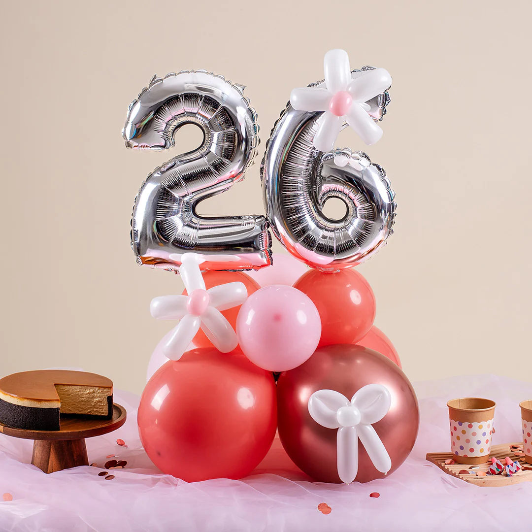 Rose Gold Mini Marquee Number Birthday Balloon - Image 2