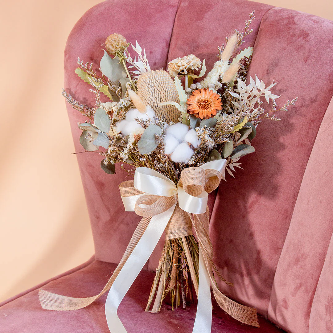 Rowan Dried Banksia Bridal Bouquet - Image 5