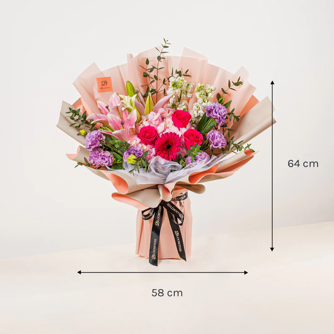 Sera Pink Lily Bouquet - Image 5
