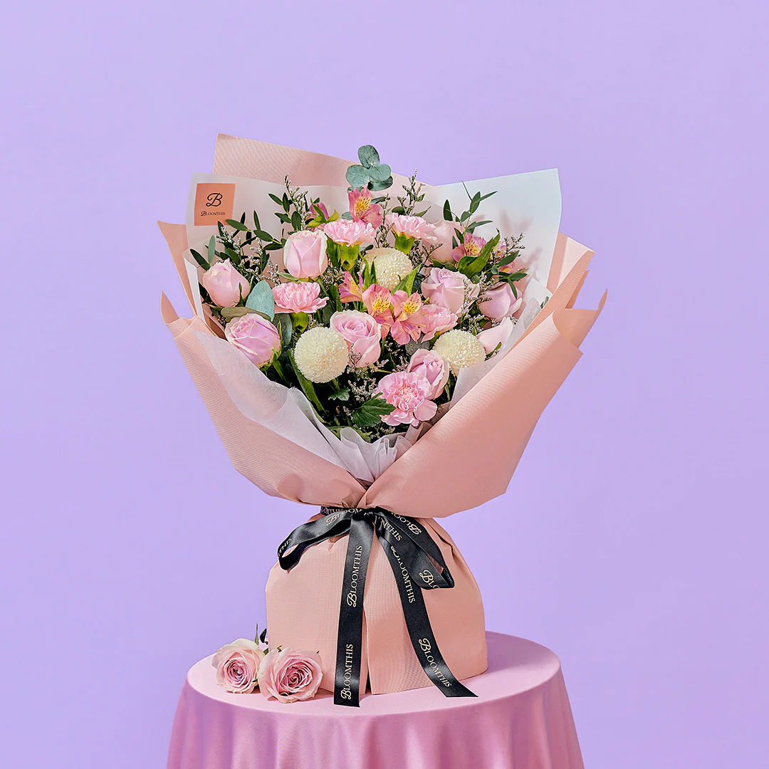 Serena Rose & Carnation Bouquet - Image 3