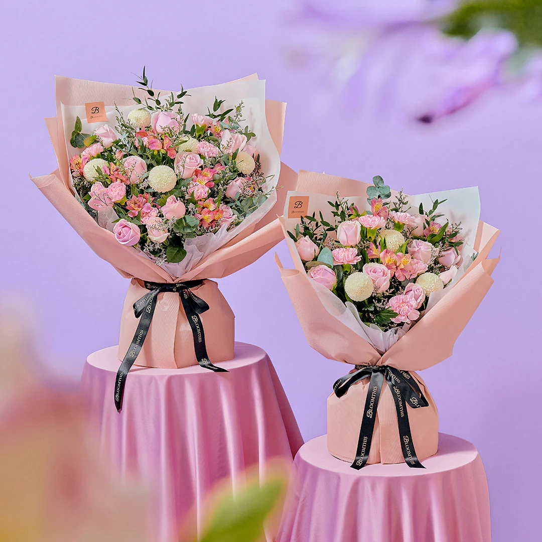 Serena Rose & Carnation Bouquet - Image 5