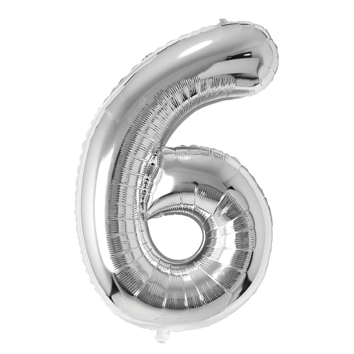 Silver Number 6 Foil Balloon (14 in)