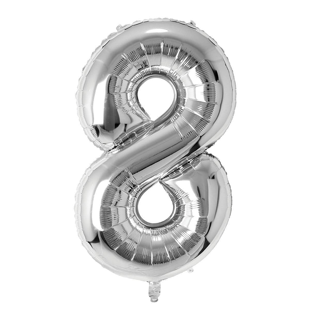 Silver Number 8 Foil Balloon (14 in)