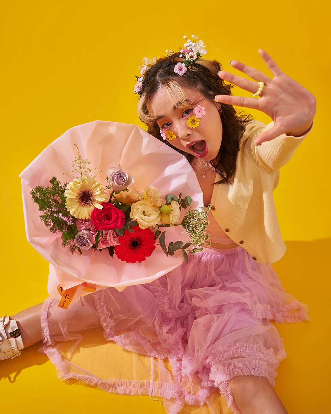 slay queen pink rose bouquet - Image 5