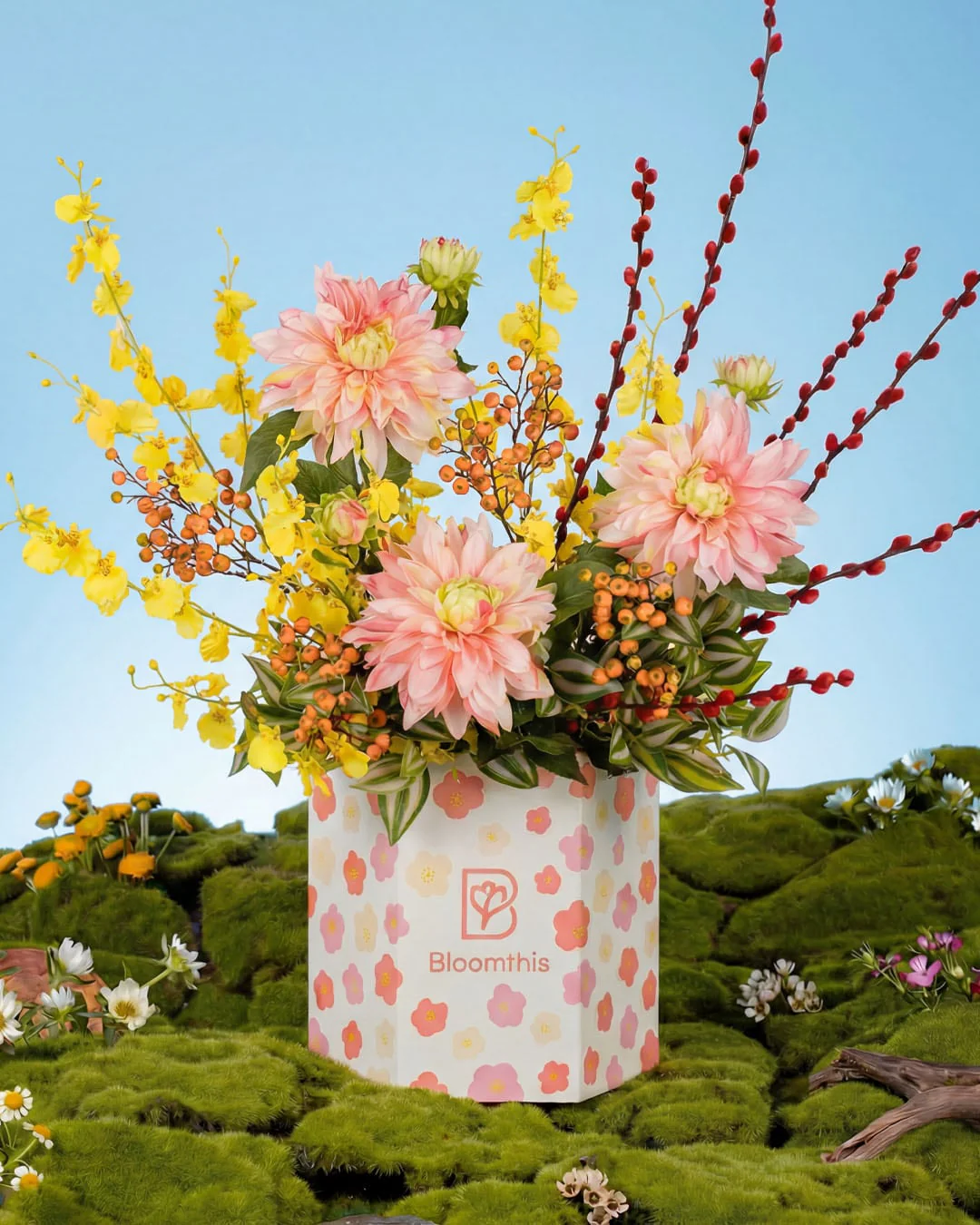Spring Blossom Artificial Flower Box - Image 2