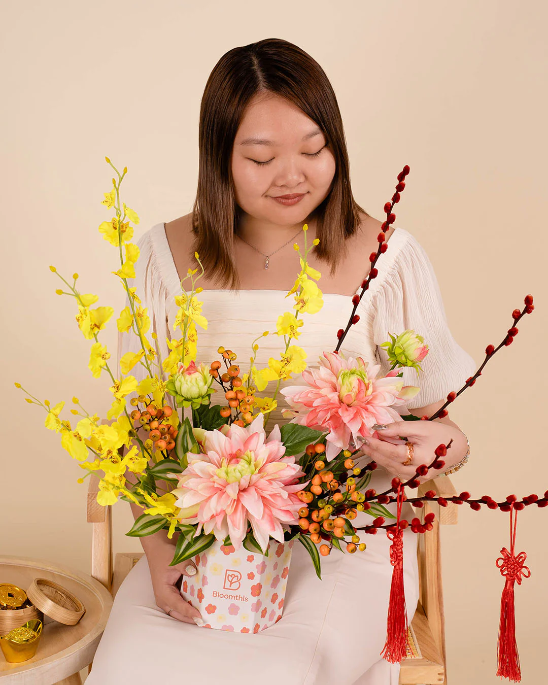 Spring Blossom Chinese New Year Artificial Flower Box 2026 - Image 4