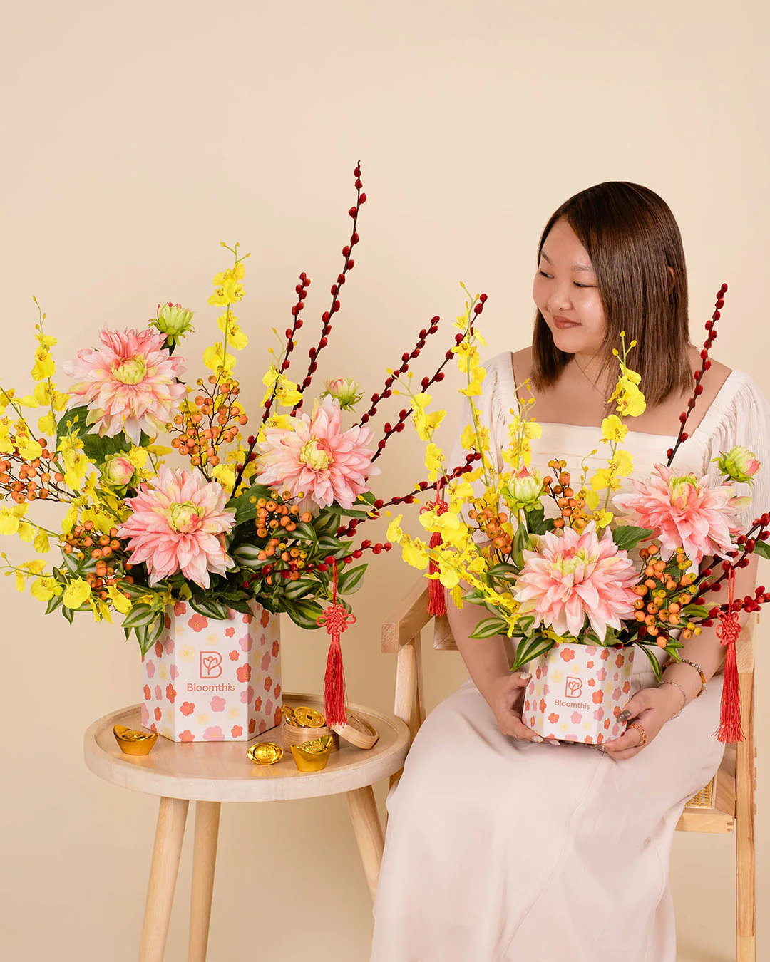 Spring Blossom Chinese New Year Artificial Flower Box 2026 - Image 6