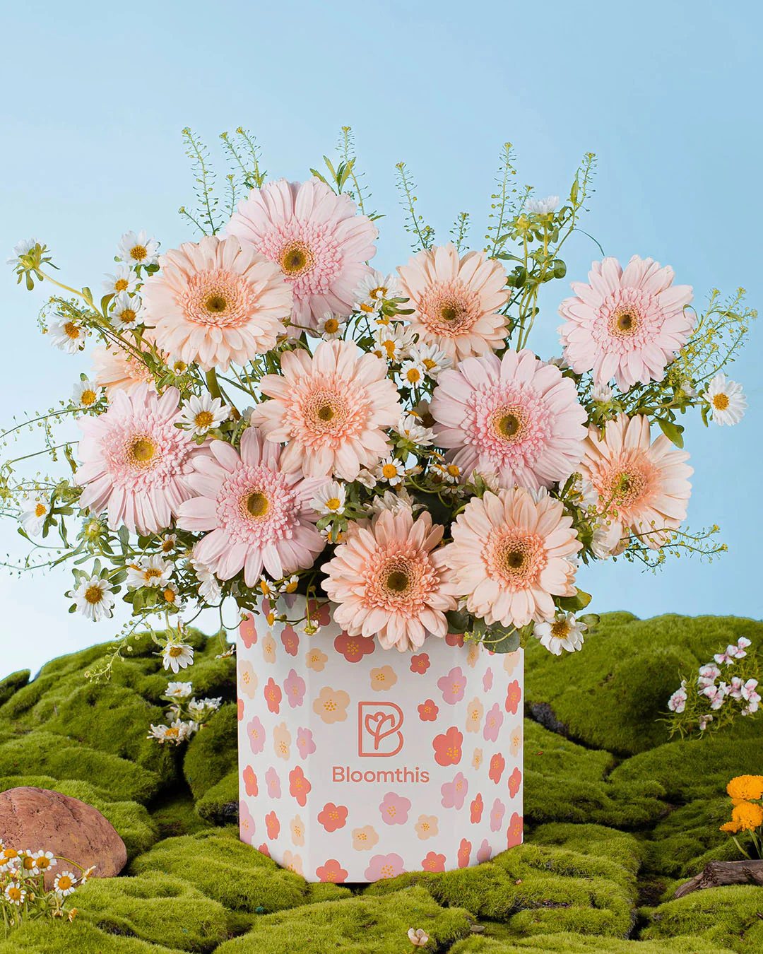 Spring Whimsy Hana Pink Gerbera Flower Box - Image 11