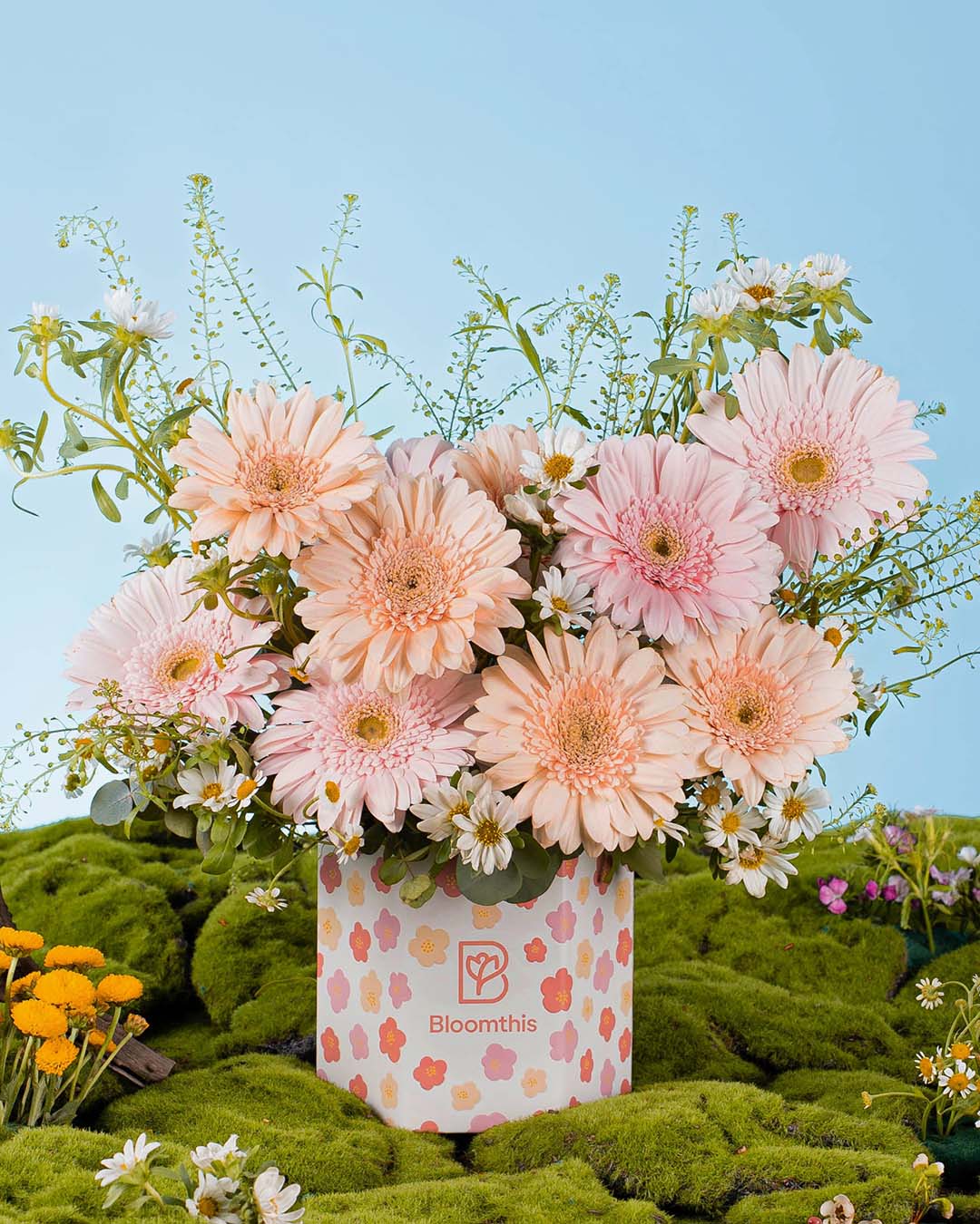 Spring Whimsy Hana Pink Gerbera Flower Box - Image 3