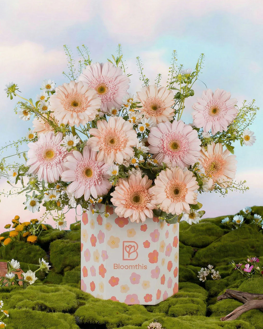 Spring Whimsy Hana Pink Gerbera Flower Box - Image 9