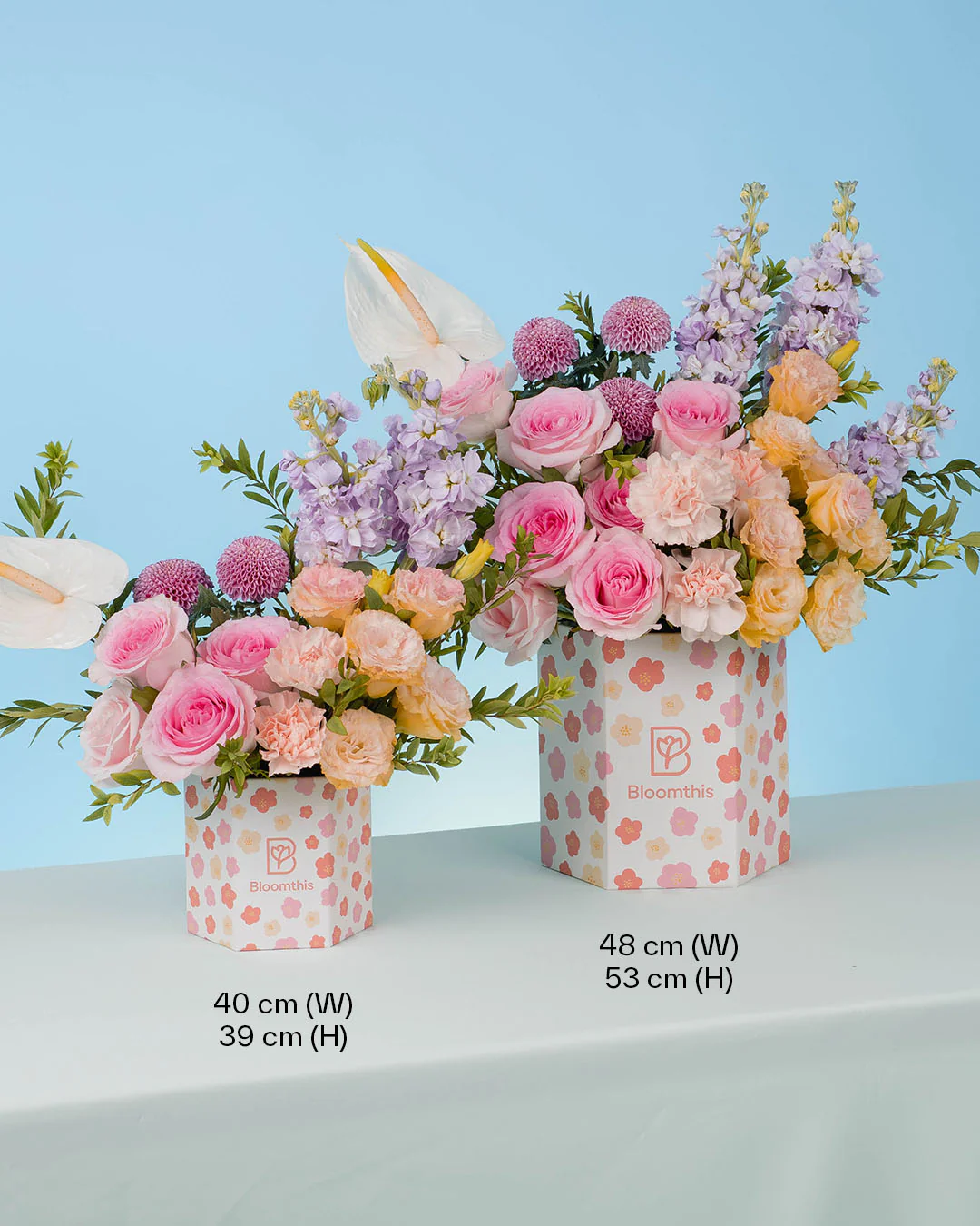Spring Whimsy Haruka Pink Rose Flower Box - Image 10