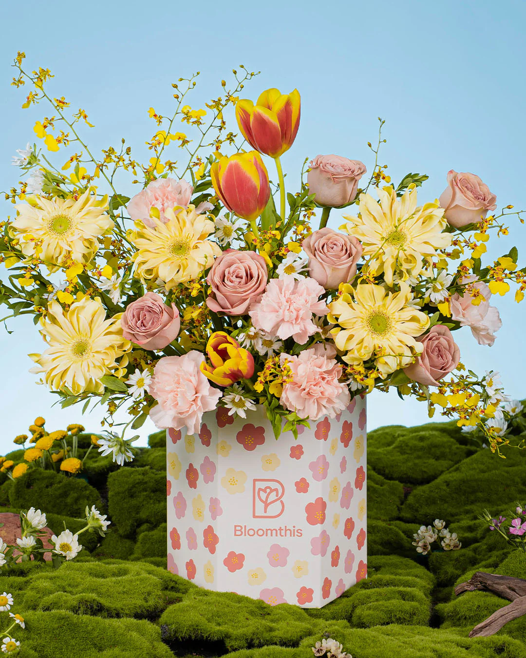 Spring Whimsy Yuhi Orange Tulip Flower Box - Image 11