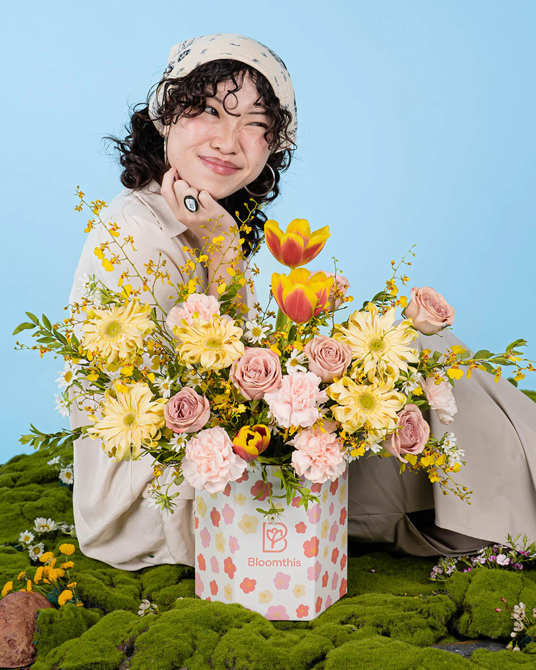 Spring Whimsy Yuhi Orange Tulip Flower Box - Image 2