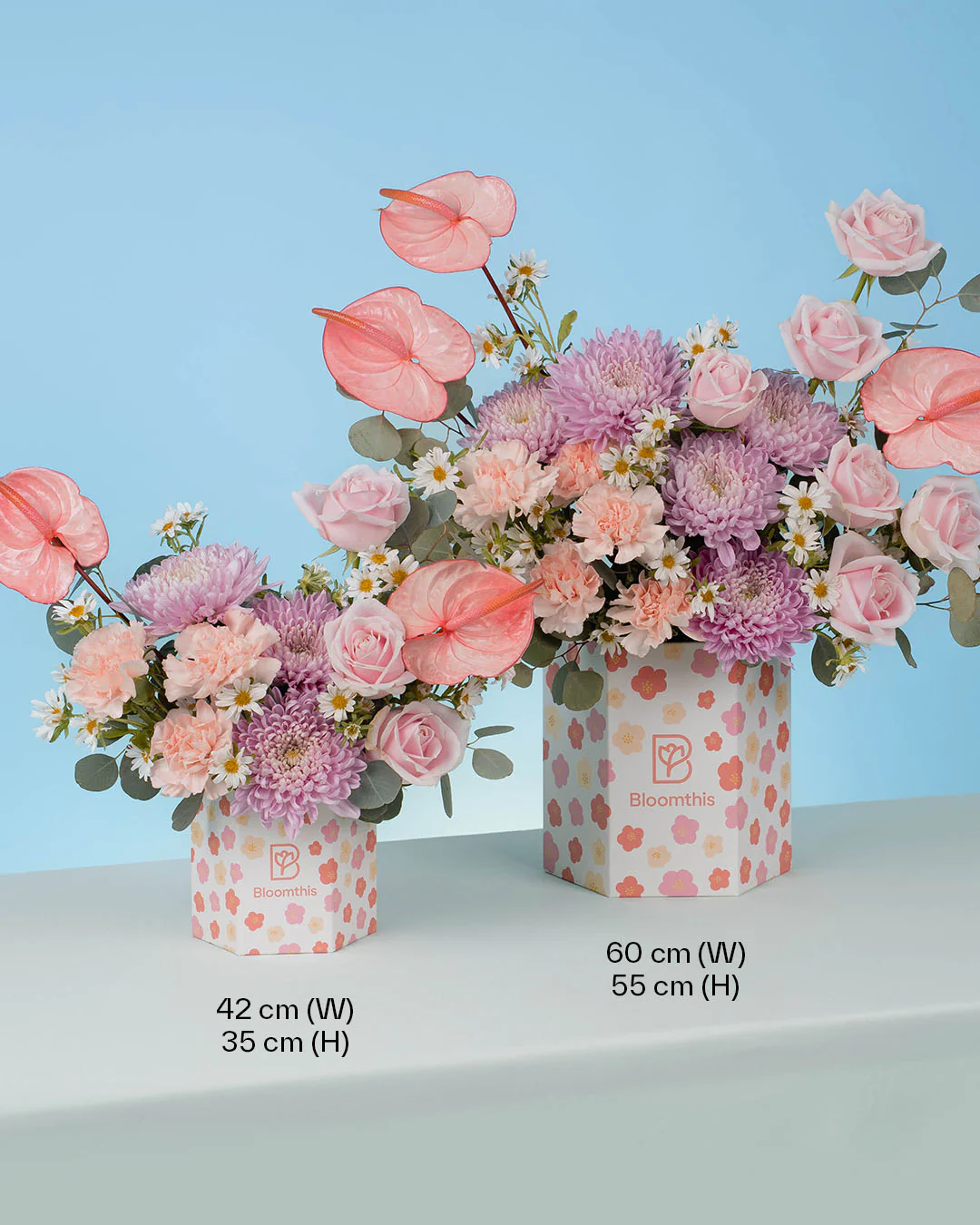 Spring Whimsy Zaylee Pink Mum Flower Box - Image 10