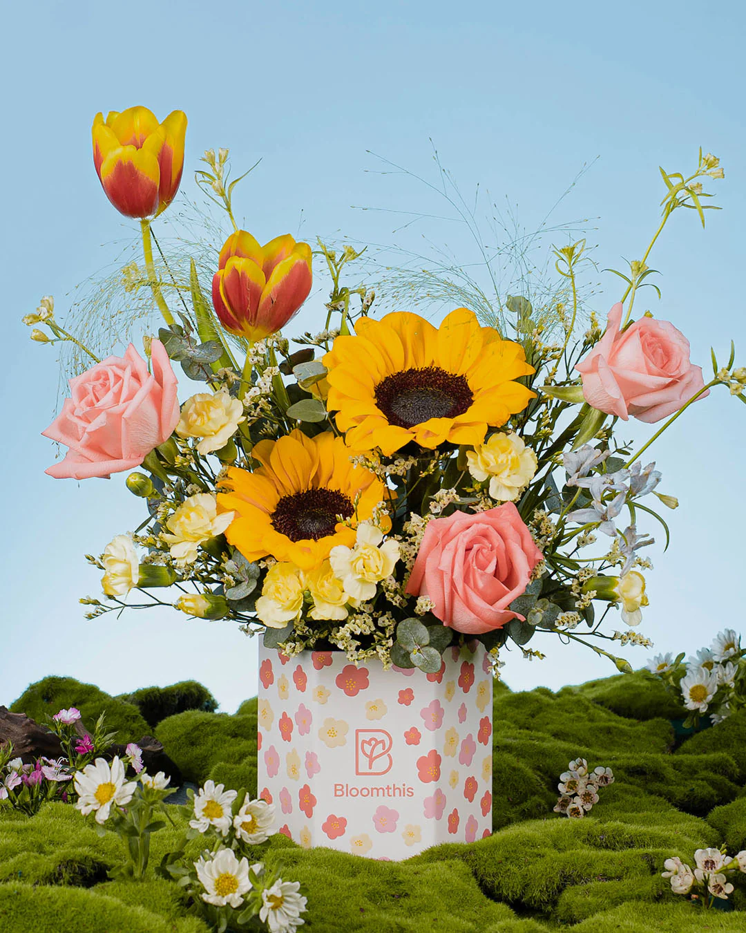 Spring Whimsy Zia Yellow Sunflower Flower Box - Image 3