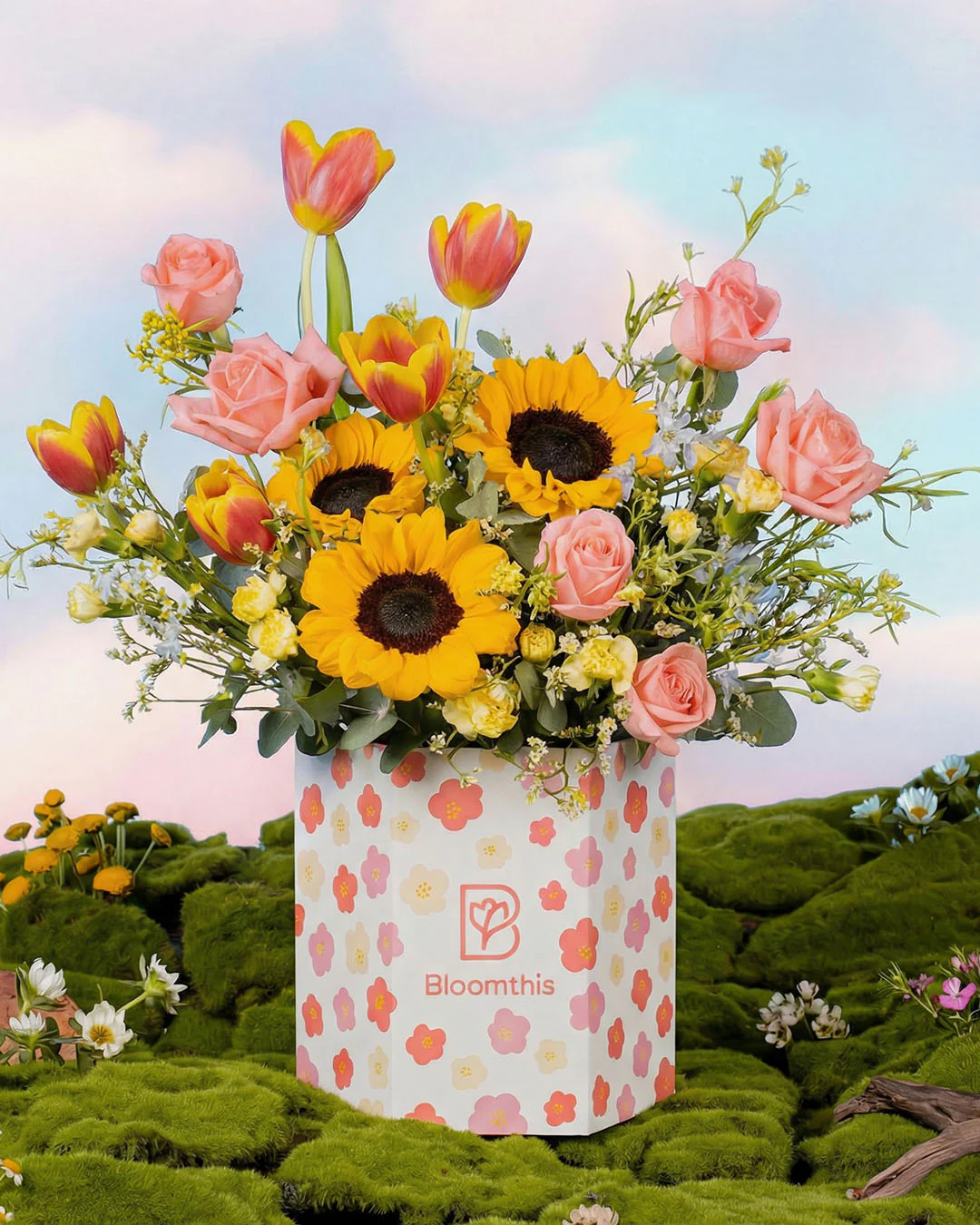 Spring Whimsy Zia Yellow Sunflower Flower Box - Image 9