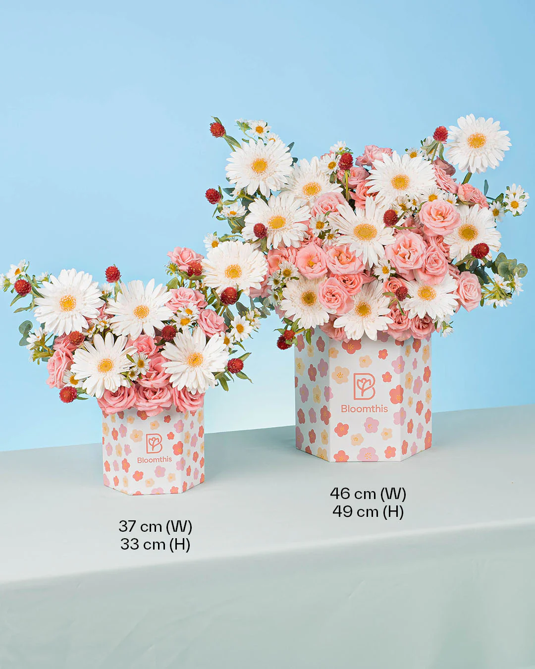 Spring Whimsy Zinnia White Gerbera Flower Box - Image 10