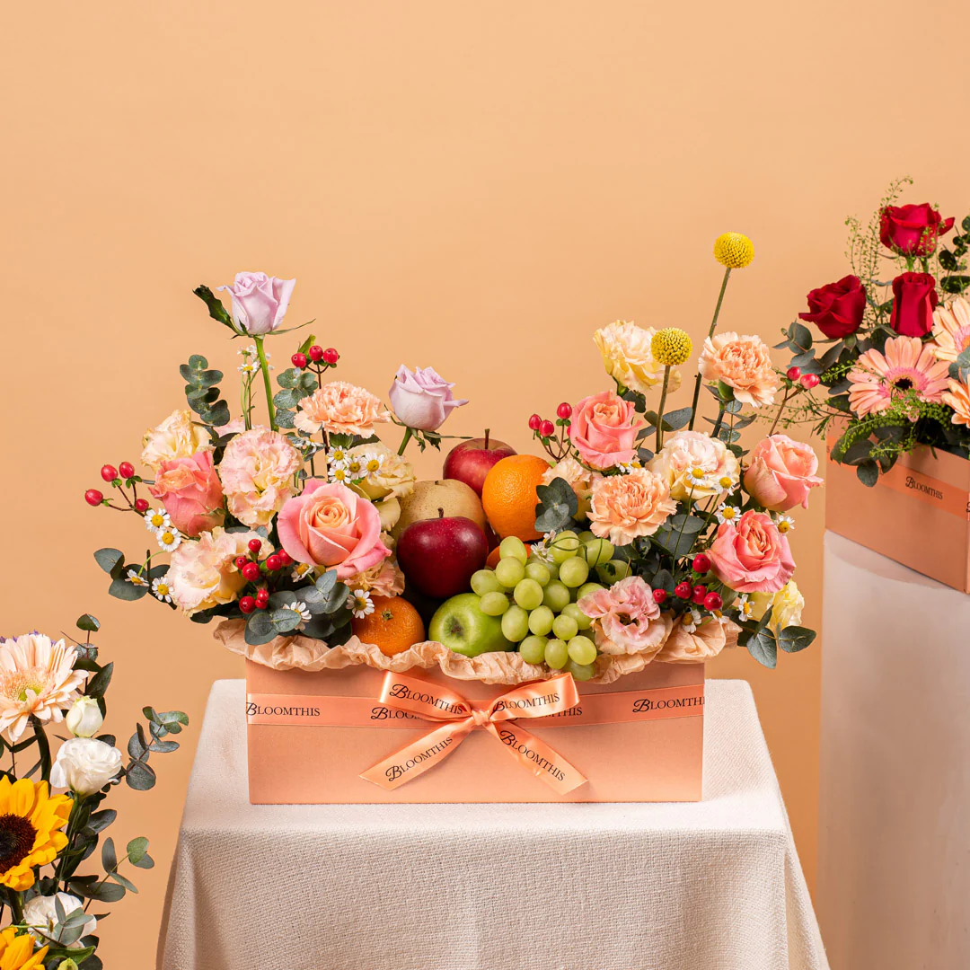 Summer Flowers & Fruit Basket - Image 3