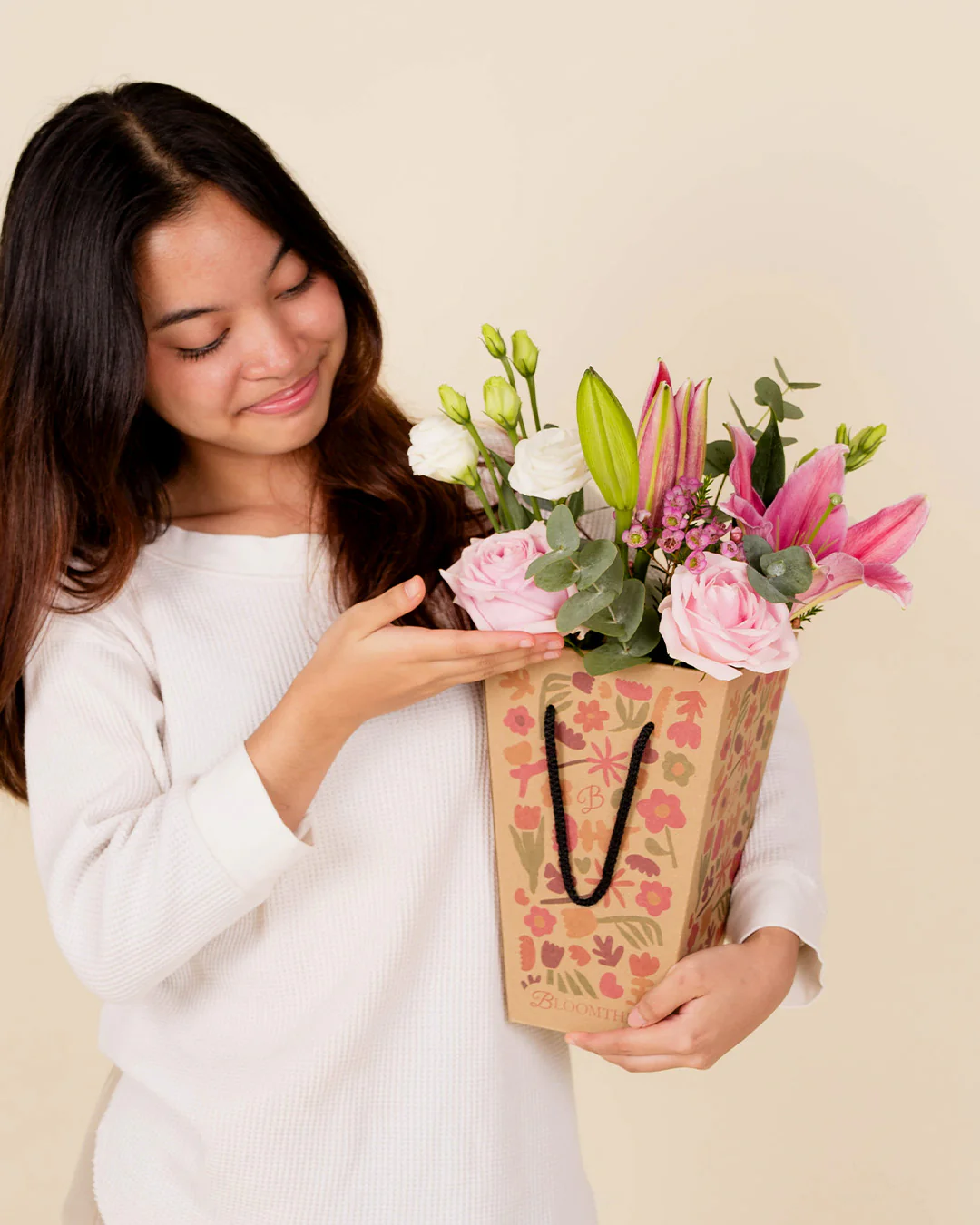 Tessa Pink Lily Mini Bloombag & re:bloom Vase - Image 3