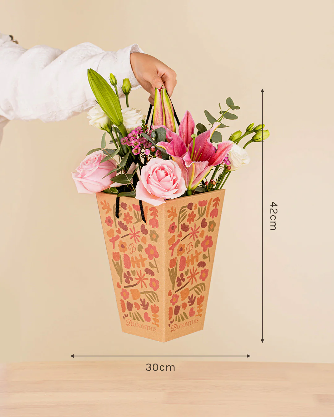 Tessa Pink Lily Mini Bloombag & re:bloom Vase - Image 6