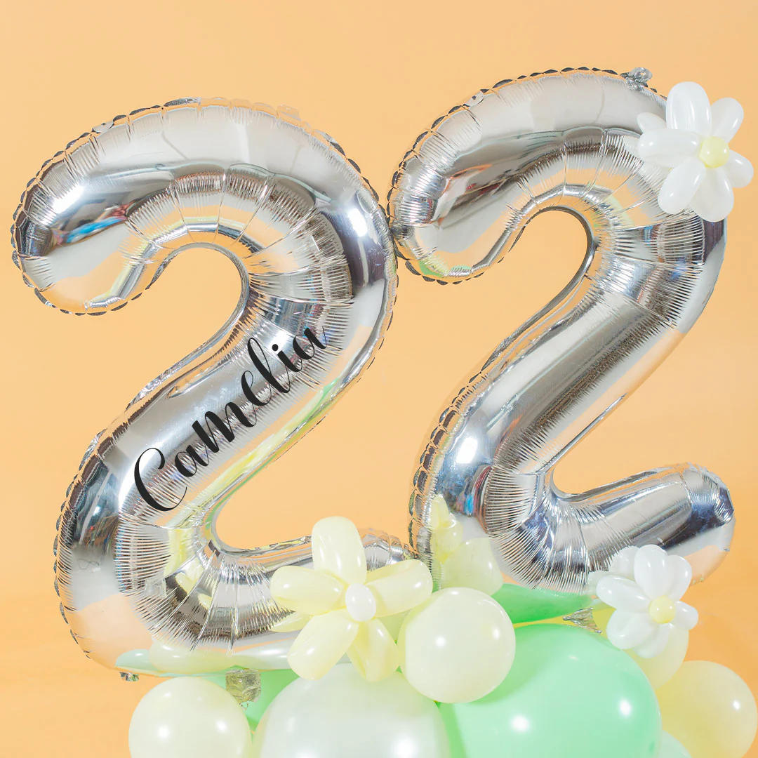 Vespa Mint Marquee Number Birthday Balloon - Image 6