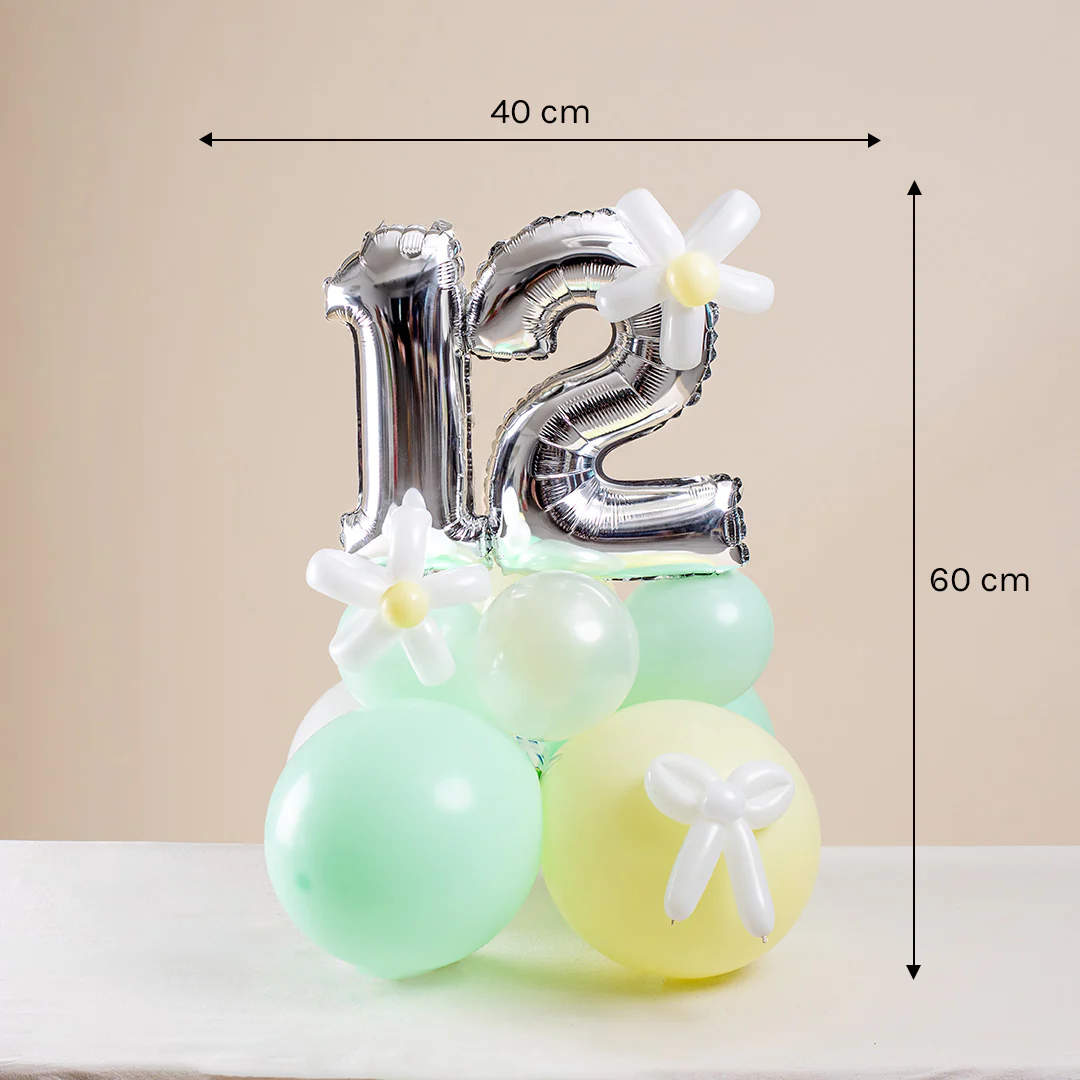Vespa Mint Mini Marquee Number Birthday Balloon - Image 6