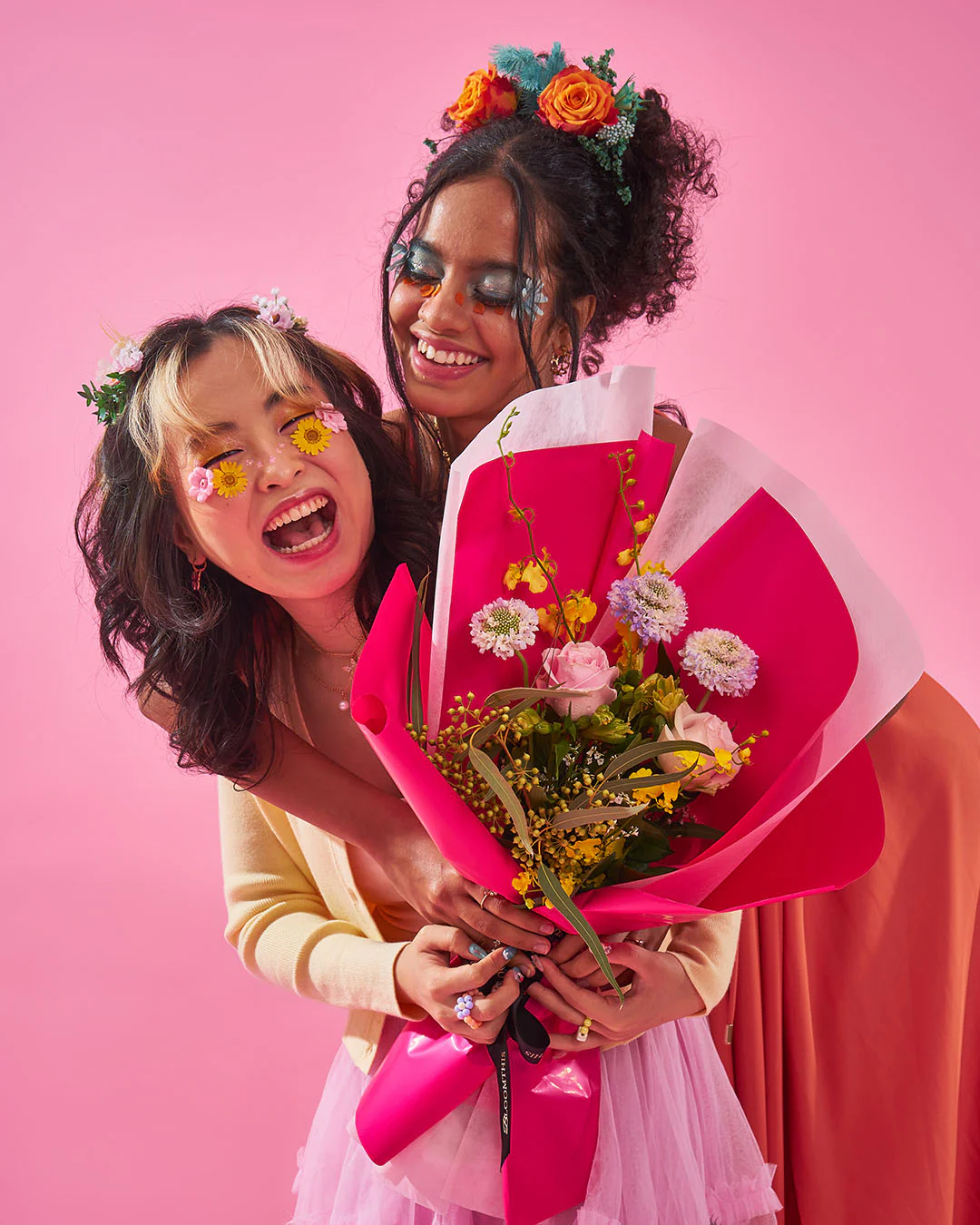 vibe check pink rose bouquet - Image 8