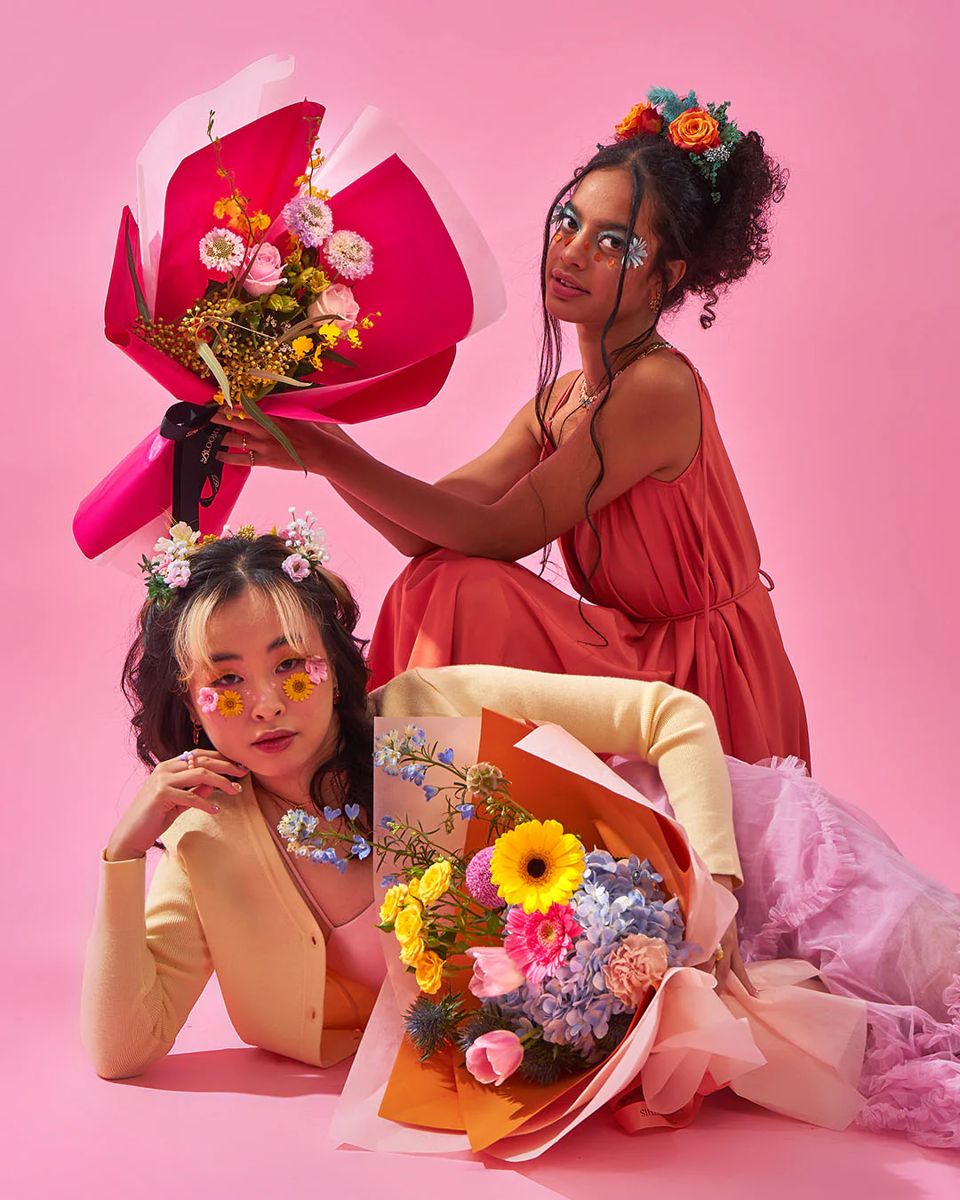 vibe check pink rose bouquet - Image 9