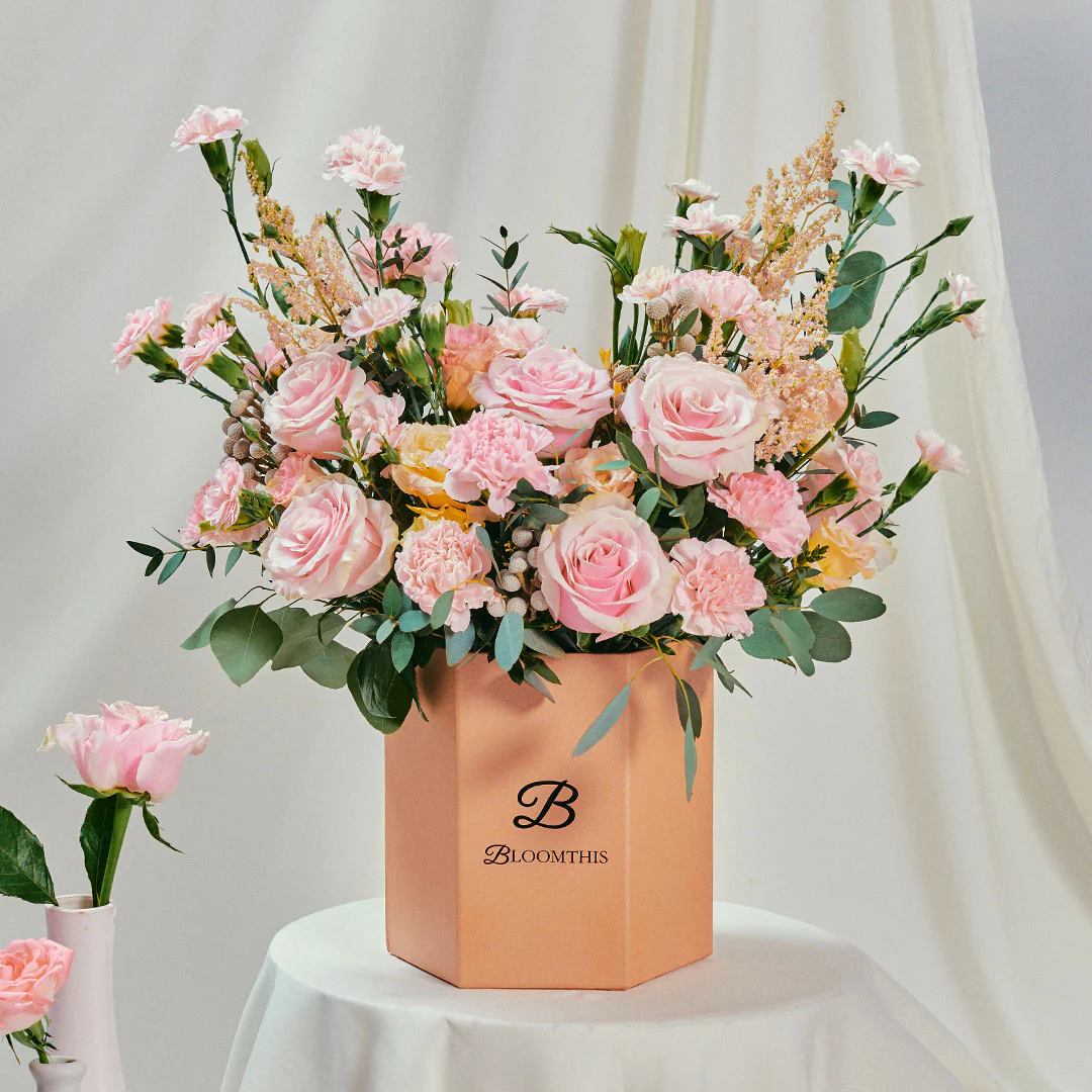 Victoria Pink Rose Flower Box - Image 3