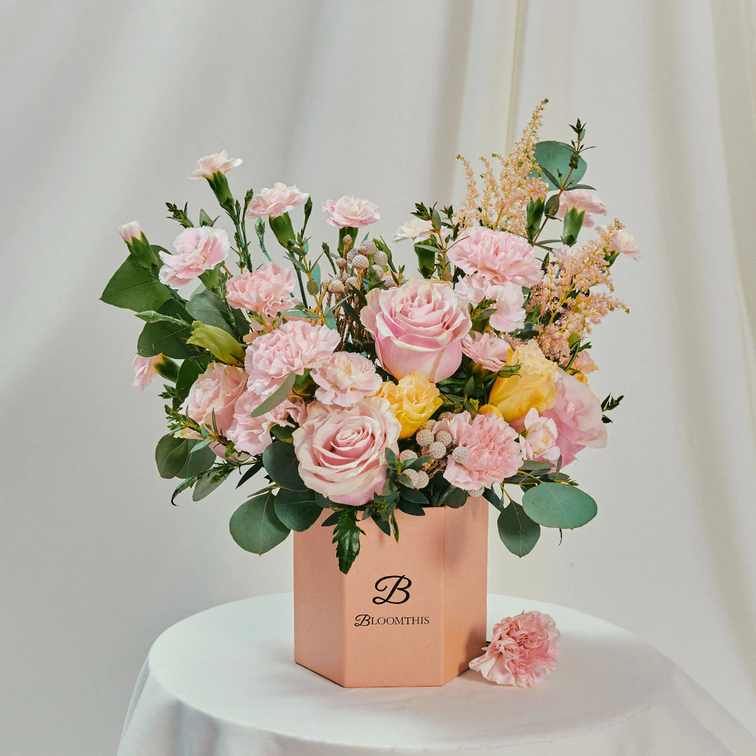 Victoria Pink Rose Flower Box - Image 6